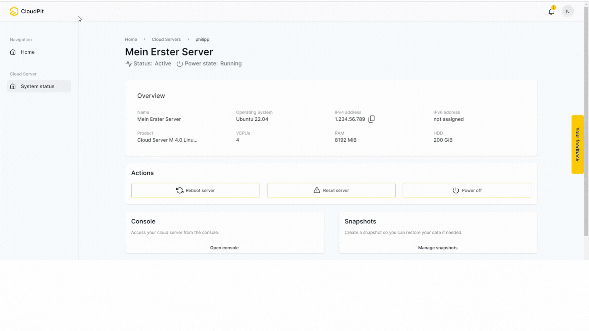 CloudServer-Administration